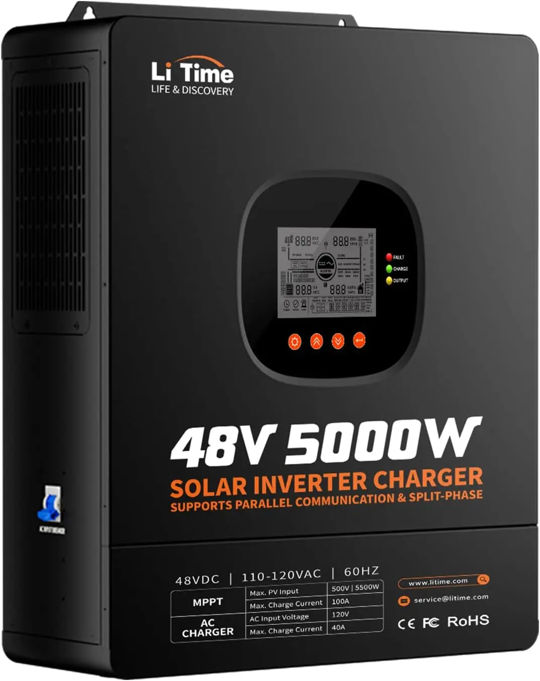 Parallel Solar Inverter 48V 5000W Mppt - LiTime 5000W Reiner Sinus-Wechselrichter, 48V DC