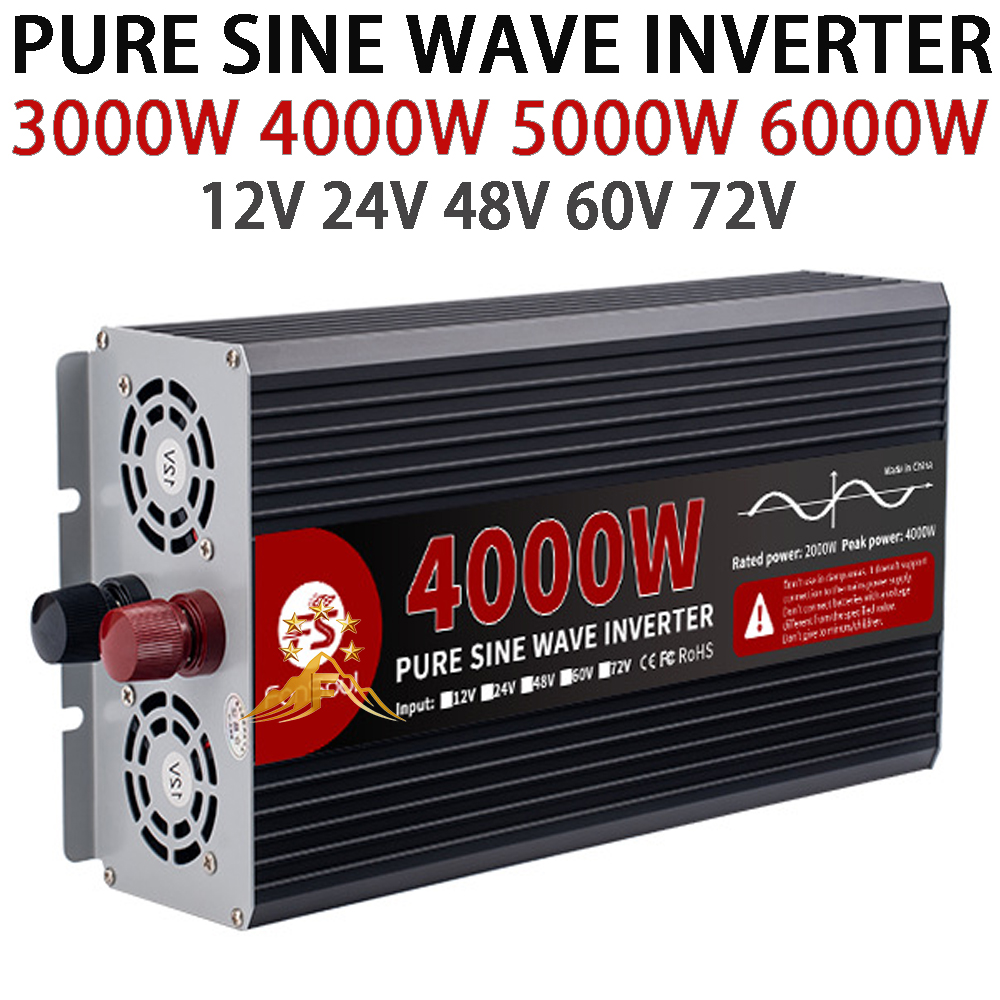 Pure Sine Wave Inverter 5000W 48V 220V - Real Power Reiner Sinus-Wechselrichter 4000W 5000W